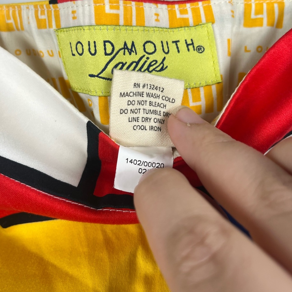 Loudmouth geometric Mondrian print retro women's golf Dutch treat mini skirt 10 - Picture 3 of 5